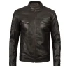 Men's Distressed Cafe Racer Brown Leather Jacket