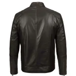 Men's Distressed Cafe Racer Brown Leather Jacket