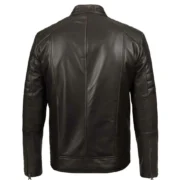 Men's Distressed Cafe Racer Brown Leather Jacket