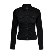 Plain Black Denim Jacket