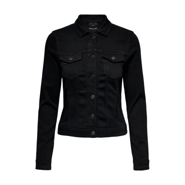 Plain Black Denim Jacket