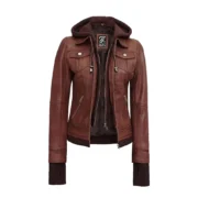 Wax Leather Bomber Jacket