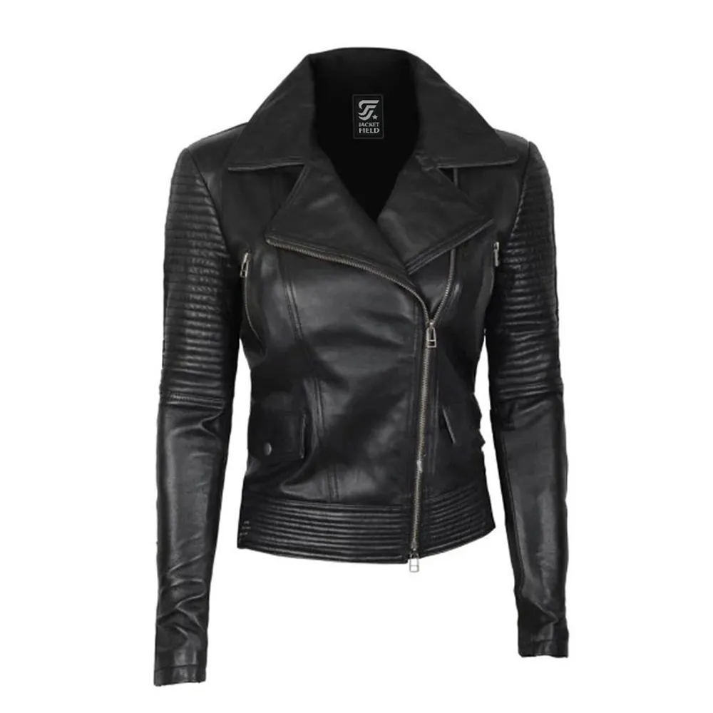 Black Motorcycle Leather Jacket