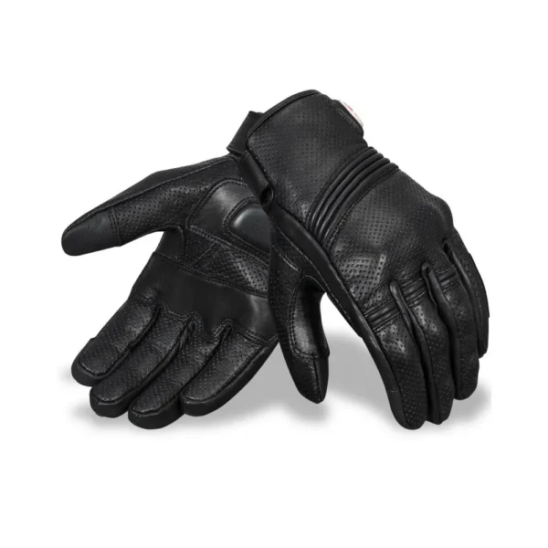 Touchscreen Leather Biker Gloves