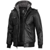 Black Bomber Leather Jacket
