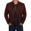 Brown Suede Leather Jacket