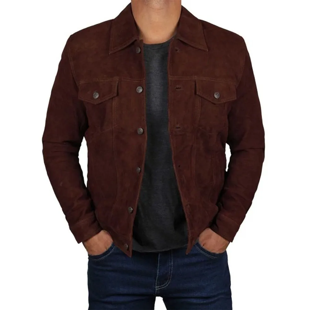 Brown Suede Leather Jacket