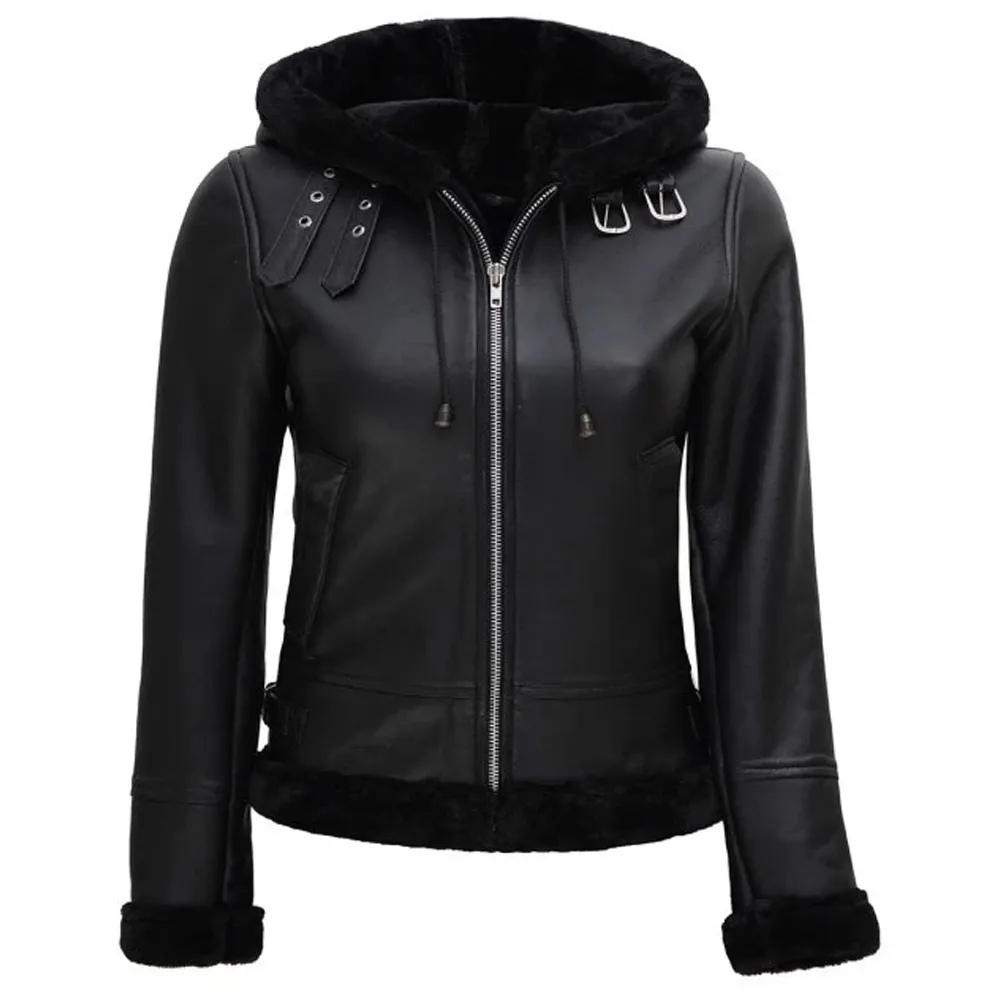 Hooded Shearling Jacket