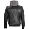 Black Bomber Leather Jacket