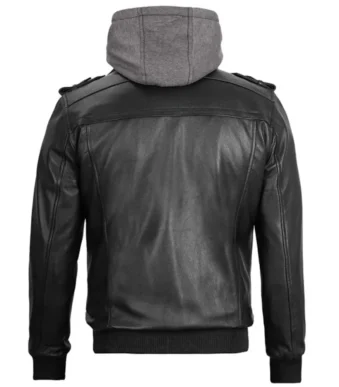 Black Bomber Leather Jacket