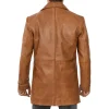 2 Exceptional Tall Real Leather Camel Tall Brown Car Coat For Men min - Tall Men’s Real Leather Camel Brown Car Coat - 100% Lambskin
