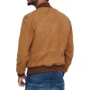 Suede Leather Bomber Jacket