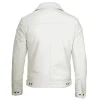 2 Mens Off White Real Leather Harrington Jacket min - Men’s Off White Leather Harrington Jacket – Real Lamb Leather