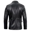Black Leather Blazer Jacket