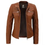Brown Leather Motorcycle Jacket