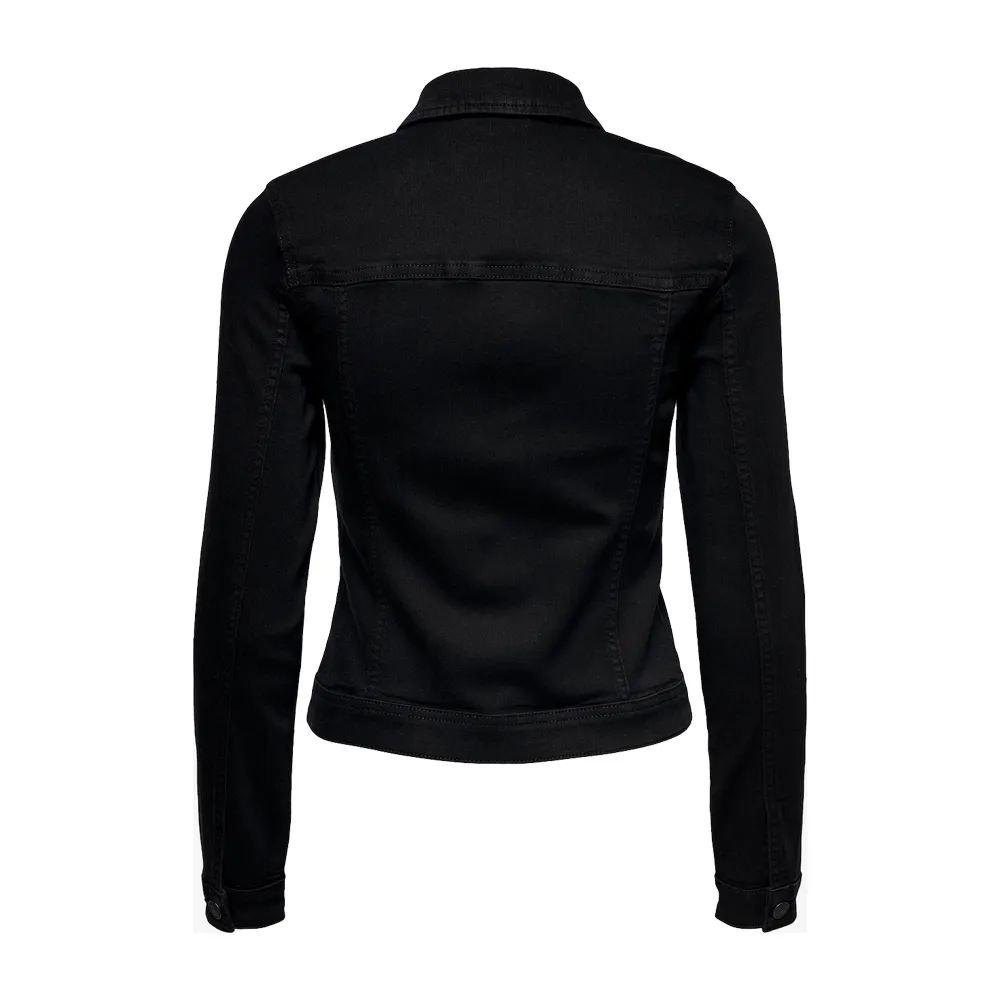 Plain Black Denim Jacket