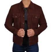 Brown Suede Leather Jacket