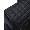 3 Johnson Mens Hooded Black Leather Jacket Racer Style min - Men’s Black Cafe Racer Leather Jacket with Removable Hood
