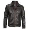 3 Mens Vintage Leather Rub Off Brown Casual Jacket min - Vintage Leather Rub Off Brown Casual Jacket