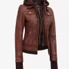 Wax Leather Bomber Jacket