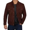 Brown Suede Leather Jacket