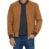 Suede Leather Bomber Jacket