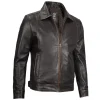 4 Mens Vintage Leather Rub Off Brown Casual Jacket min - Vintage Leather Rub Off Brown Casual Jacket