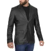 Black Leather Blazer