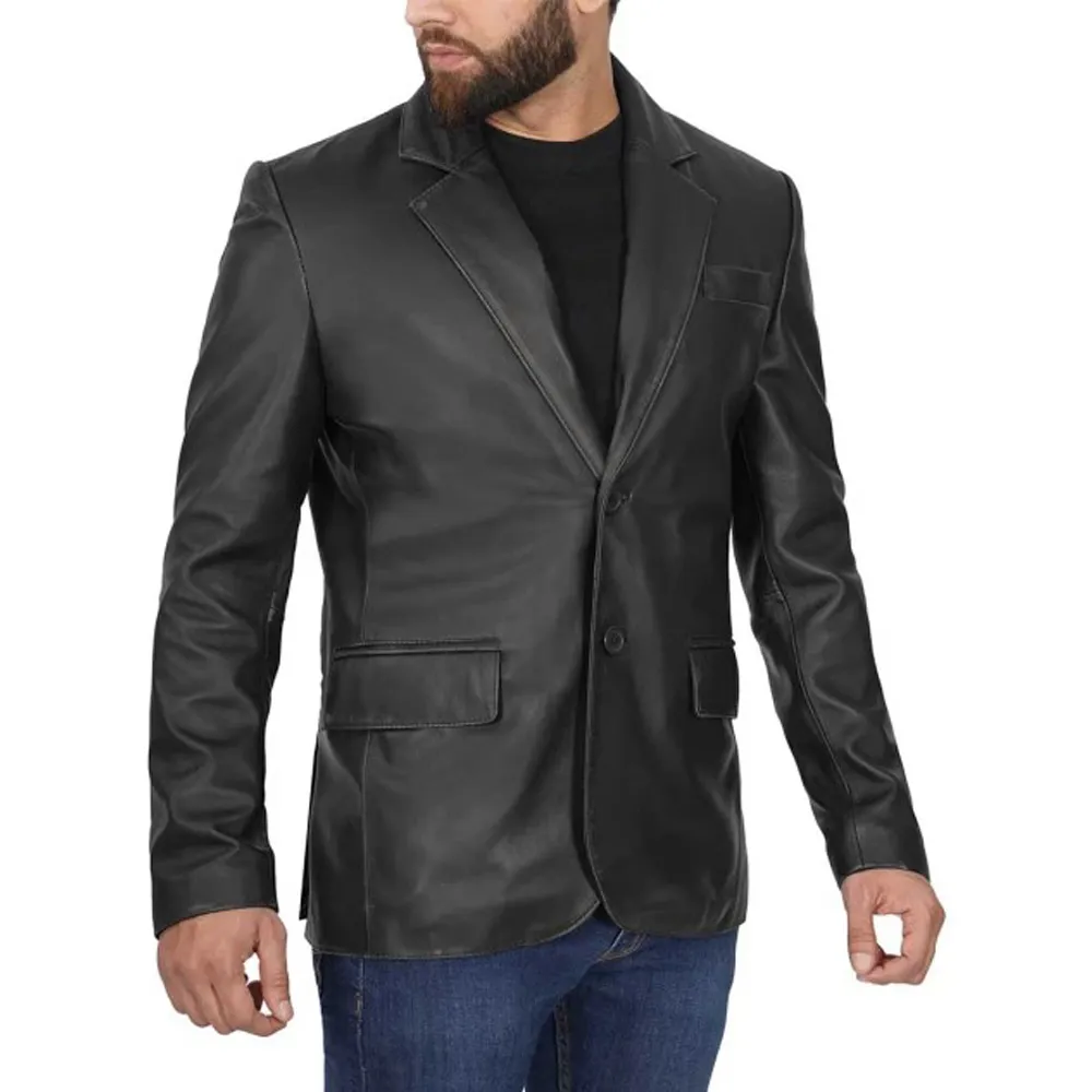 Black Leather Blazer