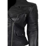 Black Motorcycle Leather Jacket