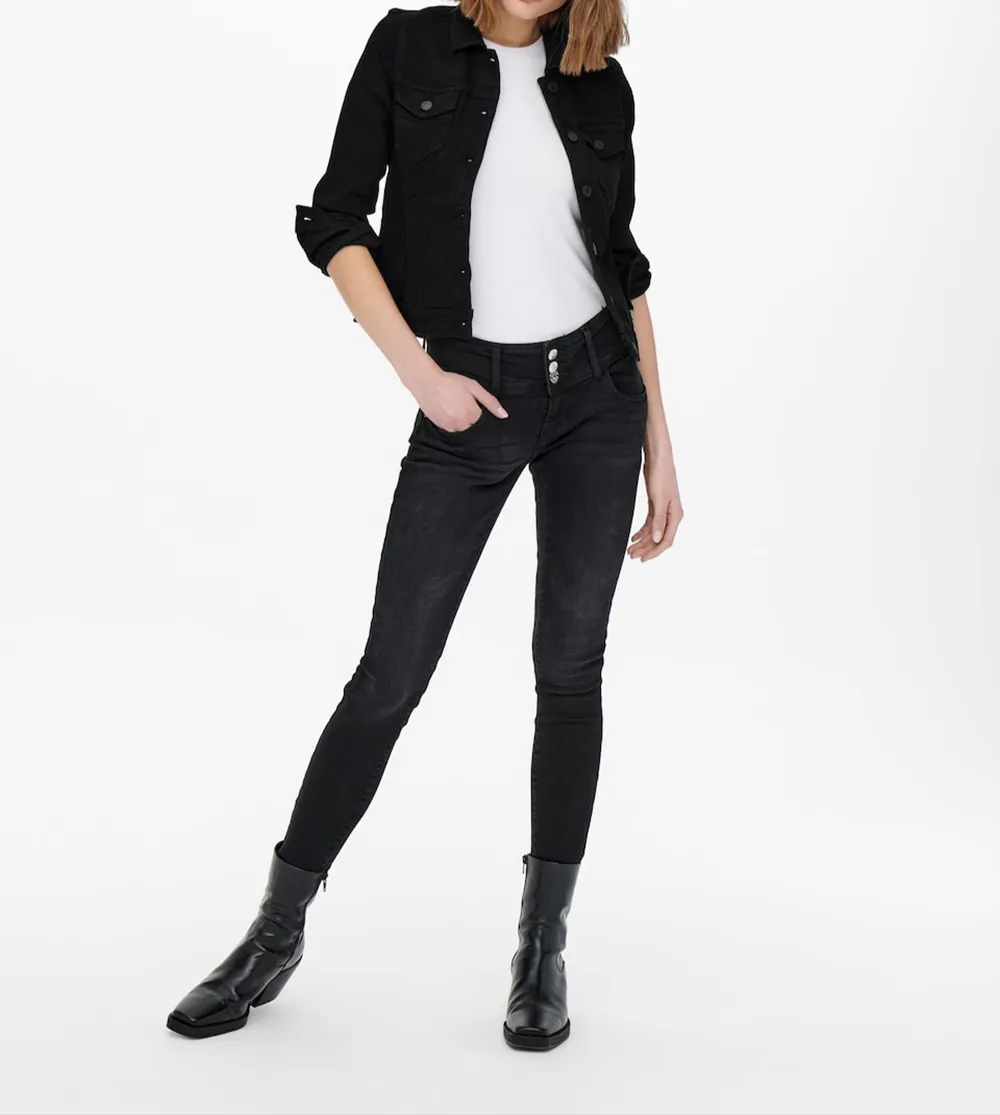 Plain Black Denim Jacket
