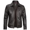 5 Mens Vintage Leather Rub Off Brown Casual Jacket min - Vintage Leather Rub Off Brown Casual Jacket