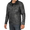 5 Tavares Mens Distressed Black Leather Biker Jacket min - Distressed Black Leather Biker Jacket for Men