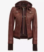 Wax Leather Bomber Jacket