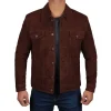 Brown Suede Leather Jacket
