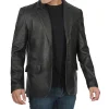 Black Leather Blazer
