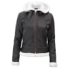 Brown Leather Shearling Jacket