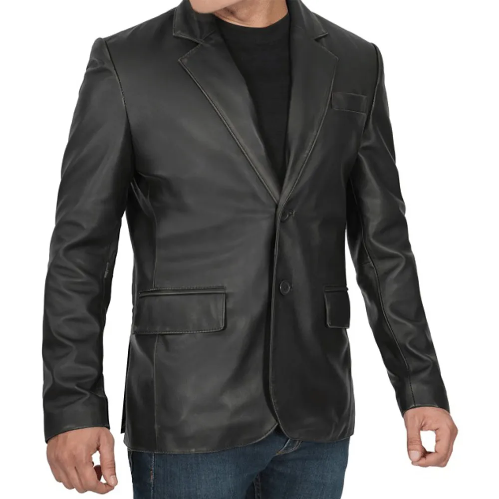 Black Leather Blazer