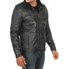 7 Tavares Mens Distressed Black Leather Biker Jacket min - Distressed Black Leather Biker Jacket for Men