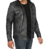 9 Tavares Mens Distressed Black Leather Biker Jacket min Copy - Distressed Black Leather Biker Jacket for Men
