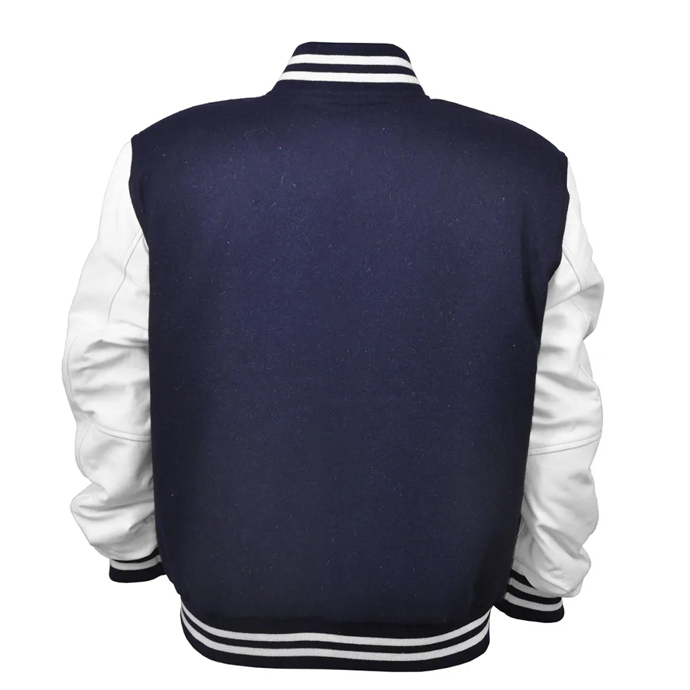 Navy & White Varsity Jacket