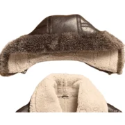 Brown Leather Winter Jacket