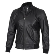 Real Leather Bomber Jacket