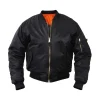 Black Lightweight Bomber Jacket