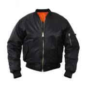 Black Lightweight Bomber Jacket