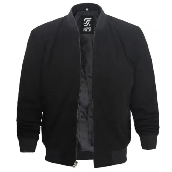 Suede Leather Bomber Jacket