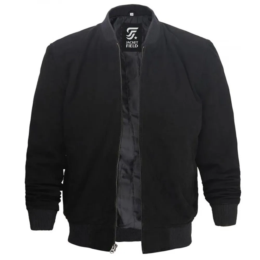 Suede Leather Bomber Jacket
