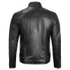 Mens Classic Black Lambskin Leather Motorcycle Jacket by Jacket Field