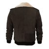 Men’s Shearling Jacket Brown Bomber Jacket By Jacket Field