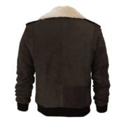 Men’s Shearling Jacket Brown Bomber Jacket By Jacket Field